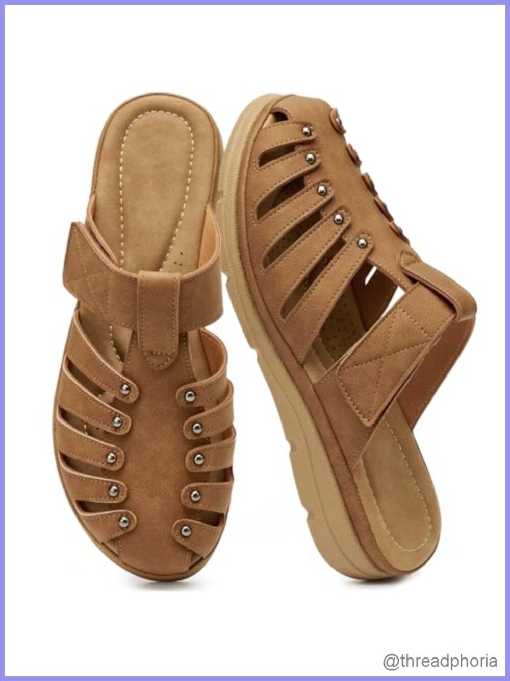 Women's Comfortable Slip-On Closed Toe Mules with Memory Foam